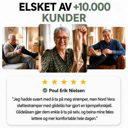 Støttestrømper med glidelås